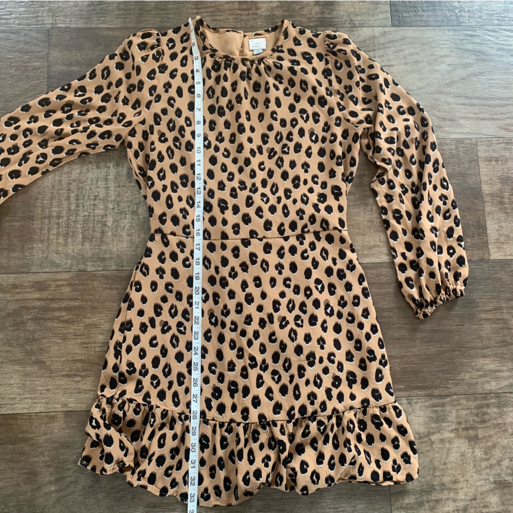 a new day leopard print long sleeve mini dress - Picture 6 of 9